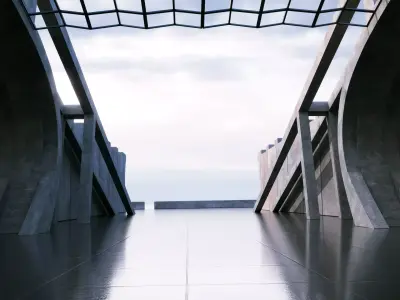 Vehicle Rendering Scene - Architectural Background - V1U8 3D model