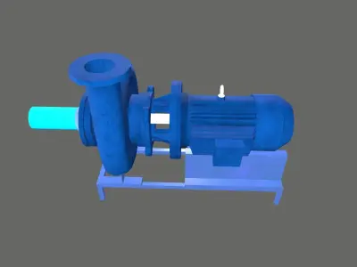 Motor Pump Low-poly 3D model