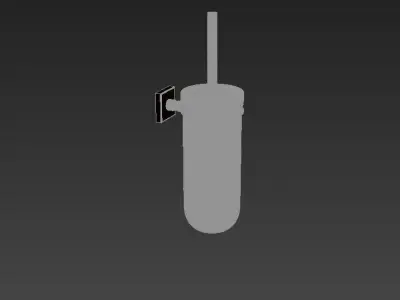 Bay Toilet Brush Glass 3D model