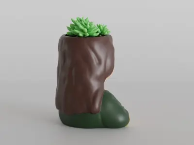 Monalisa Inspired Succulent Planter 3D print model
