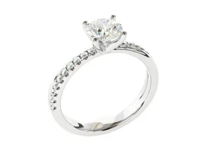 Engagement ring 3D print model