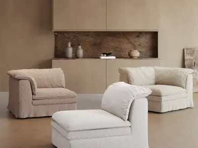 Mid Century interior scene 3D model