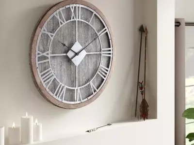 Bernhard Wood Wall Clock 3D model