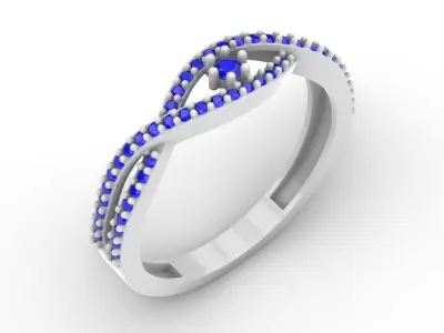 Jewelry Diamond Ring Model RG49 Free 3D print model