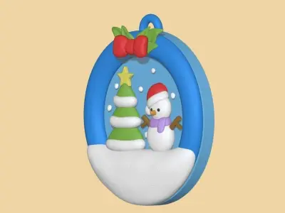 A cute Xmas Ball to decorate your tree 3D print model