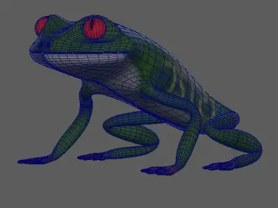 Red Eyed Tree Frog Low-poly 3D model