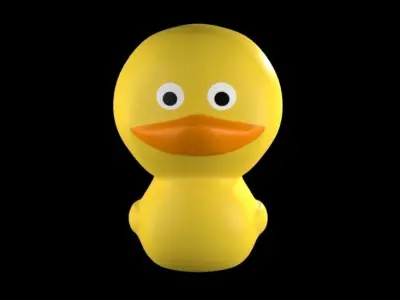 Toy Rubber Duck Low-poly 3D model