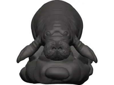 Manatee mammoth lying 3D model