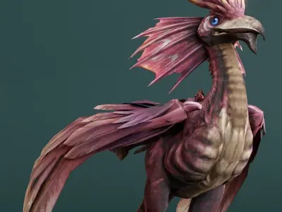 Archaeoptery Dragon Low-poly 3D model