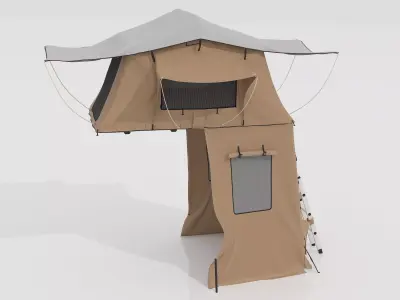 Car Tent Unfolded 3D model