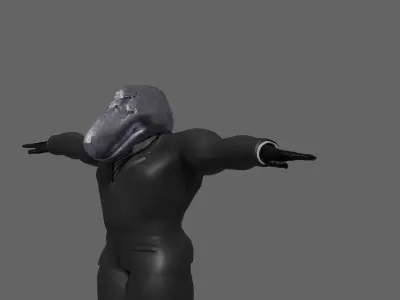 Friendly 6eye monster Free low-poly 3D model