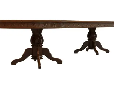 Wooden table with carvings  3500 3D model