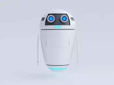 Robot Droid Character Low-poly 3D model