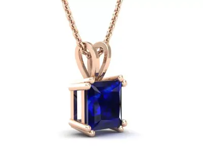 AV 416 Princess Diamond pendant for woman 3D print model