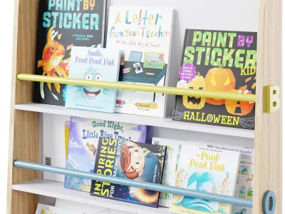 Bookshelf by Minime with childrens books 3D model