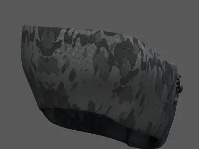 Gas mask respirator scifi futuristic 3d  Low-poly 3D model