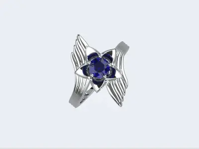 Flower Ring 3D print model