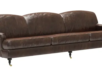 Restoration Hardware Barclay Leather Sofa 3D model