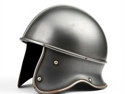 Cervelliere Helmet Medieval Armor Model Pack Low-poly 3D model
