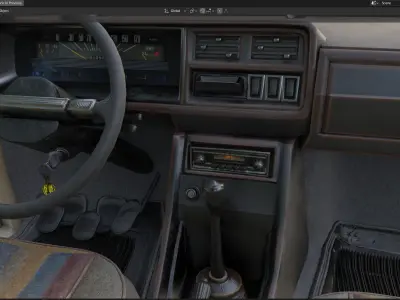 Fia-T 124 Low-poly 3D model