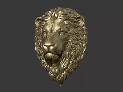 Lion 3d model head 3D print model