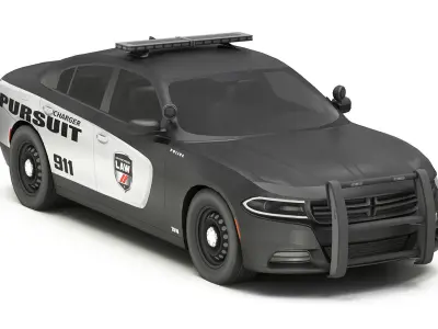 Car Police 3 Low-poly 3D model