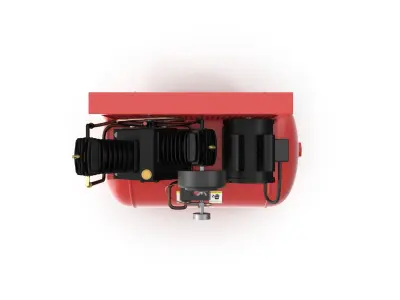 Air Compressor Stationary 40 gallon Single Phase Low-poly 3D model