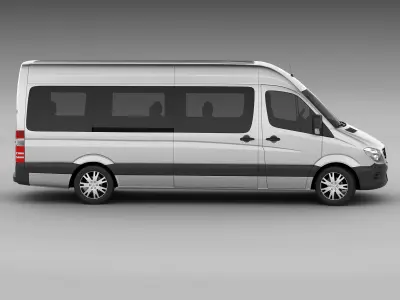  Mercedes Sprinter 2013 minibus 3D model