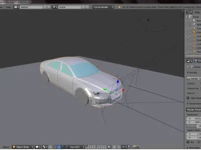 Audi A8 2011 Low-poly 3D model