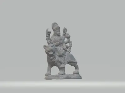 Bodhisattva riding a tiger 3D print model