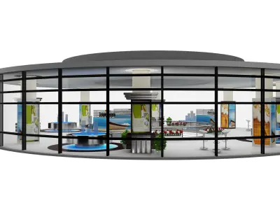 Booth Exhibition Stand a372 3D model