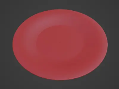 Disposable Plastic Plate B 02 Low-poly 3D model