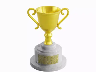 Trophy Gold Award 06 Low-poly 3D model