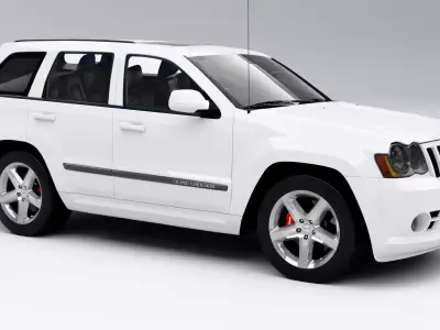 Jeep Grand Cherokee SRT-8 2009 Low-poly 3D model