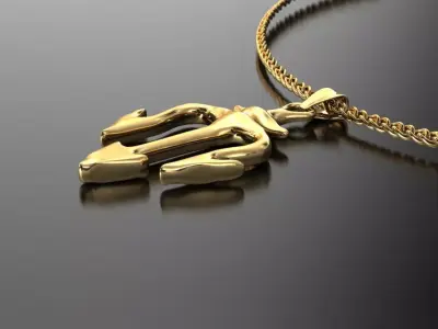 dagger pendant 3D print model