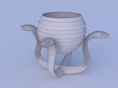 Snake Plant Pot 3D Print Model 7 3D print model