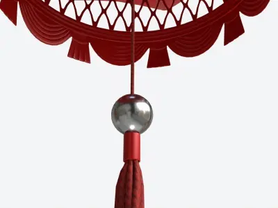 Oriental Traditional Hanging Paper Lantern 02 3D model