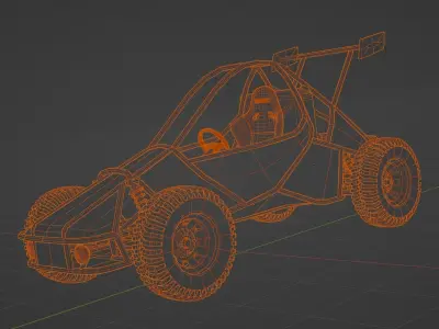 4x4 Off-road Buggy Low-poly 3D model