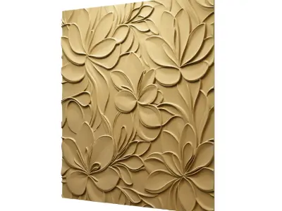 modern panel wall decor set relief stl mural CNC 180 3D model