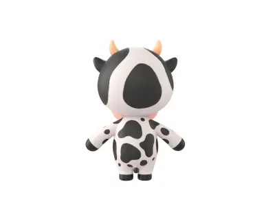 Character132 Rigged Cow 3D model