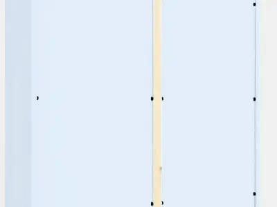 HAVSTA display cabinet with plinth Low-poly 3D model