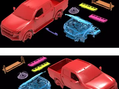 Isuzu D-Max DC Asia 2020 Series Native multiple 3D Scan 3D model