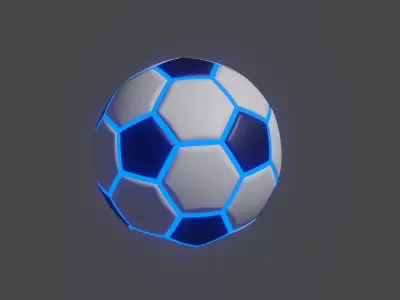 Neon Football Without Textures 3D model