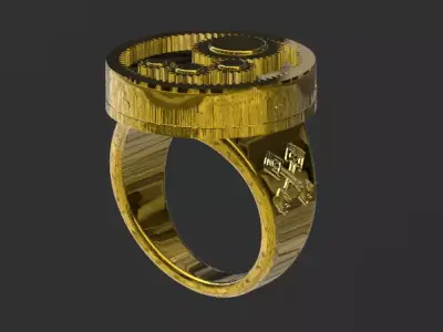 Gear piston ring 3D print model