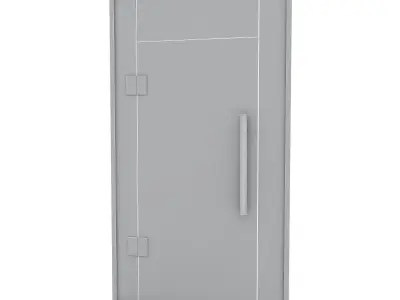 office glass door 02 model Low-poly 3D model