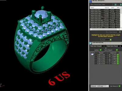 Luxury Men Rings Designs 5MR028 3D print model
