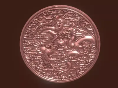 DRAGON AND PHOENIX RELIEF  3D model