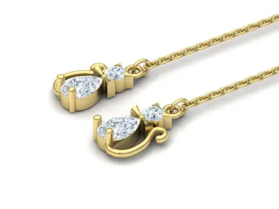 Cat earrings 02 3D print model