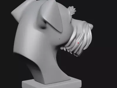 Dog sculpture 3D print model