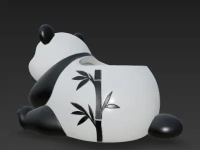 Cute Panda Figurine 3D Printable STL 3D print model